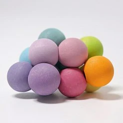 Grimms Wooden Baby Beads Grasper - Pastel Baby Gifts
