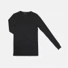 JOHA Adults Men's Merino Wool Long Sleeve Top - Black