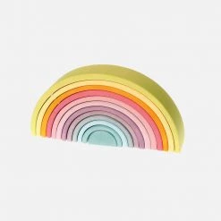 Grimms 12 Piece Wooden Rainbow - Pastel