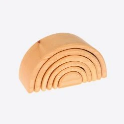 Grimms 6 Piece Wooden Rainbow - Natural Toys