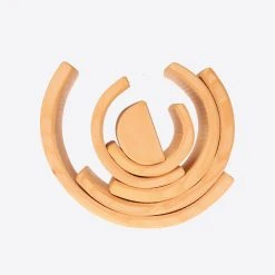 Grimms 6 Piece Wooden Rainbow - Natural Toys