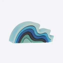 Grimms Wooden Water Waves Stacking Toy