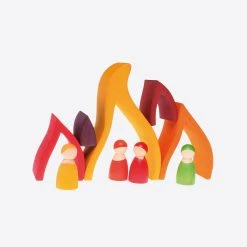 Grimms Toys Wooden Fire Stacking Toy