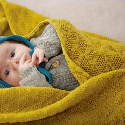 Disana Organic Merino Wool Baby Blanket - Curry