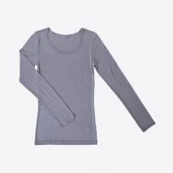 JOHA Adults Women's Merino Wool/Silk Top - Grey