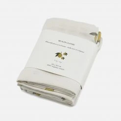 Konges Sløjd Home & Baby Care Organic Cotton Muslins - Lemon Print - Set Of 3