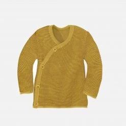 Disana Tops & Sweaters Organic Merino Wool Baby Cardigan - Curry/Gold