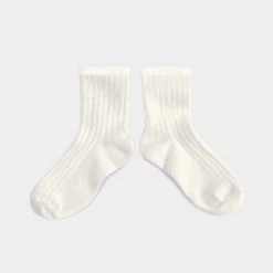 Collegien Babies & Kids Short Socks - Cream Cotton & Linen