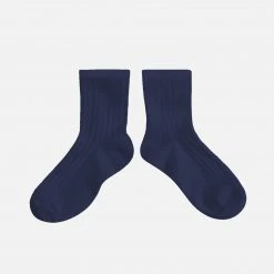 Collegien Cotton & Linen Babies & Kids Short Socks - Navy