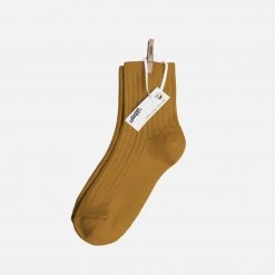 Collegien Adults Adult's Cotton Short Socks - Mustard