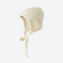 Disana Organic Merino Wool Knitted Bonnet - Natural