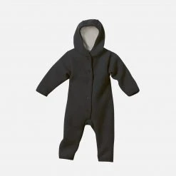 Disana Baby Wool Organic Boiled Merino Wool Overall - Anthracite