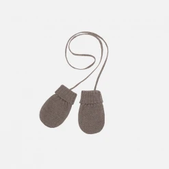 Selana Organic Merino Wool Mittens - Chocolate Baby Wool