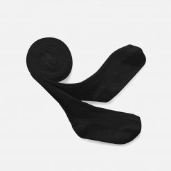 Collegien Cotton & Linen Babies & Kids Rib Tights - Coal