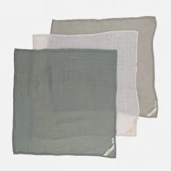 Konges Sløjd Home & Baby Care Organic Cotton Muslins - Lime Stone - Set Of 3