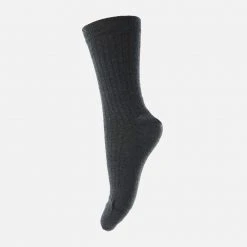 MP Wool Rib Socks - Dark Grey
