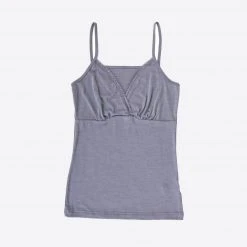 JOHA Women's Merino Wool/Silk Strap Vest - Grey