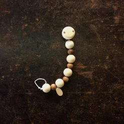 HEIMESS Light And Dark Wood Soother Chain Clip/Holder