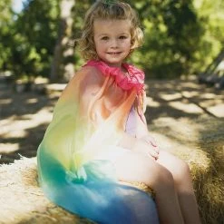 Sarah's Silks 100% Silk Rainbow Cape
