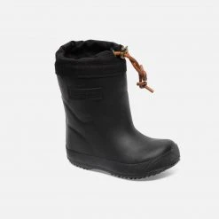 Bisgaard Natural Rubber Boots - Wool Lined - Black Shoes