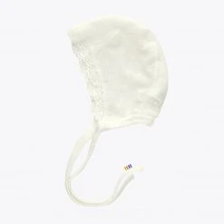 JOHA Lace Merino Wool/Silk Bonnet - Natural Baby Wool