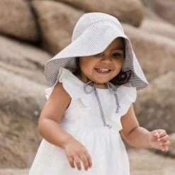 Briar Baby Linen Sunbonnet - Island Stripe