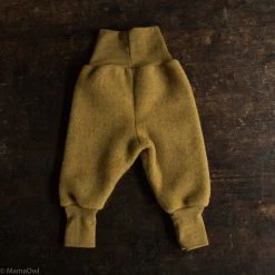 Engel 100% Organic Merino Wool Fleece Pants - Saffron Melange