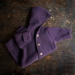 Engel Baby Wool 100% Organic Merino Wool Fleece Suit - Lilac Melange