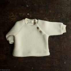 Engel Tops & Sweaters 100% Organic Merino Wool Fleece Sweater - Natural