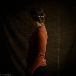 SISKIN By Engel Exclusive Women's Organic Merino Wool & Silk LS Top - Deep Rust