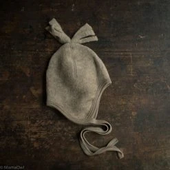 Engel 100% Organic Merino Wool Fleece Hat - Walnut Melange Baby Wool