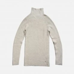 Esencia Women’s Alpaca Erica Rib Sweater - Ivory