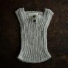 My Alpaca Hand Knit Baby Alpaca Rib Vest - Light Grey Tops & Sweaters