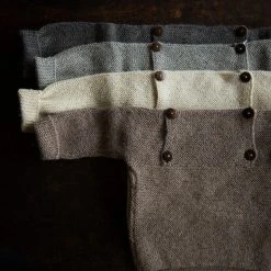 My Alpaca Hand Knit Baby Alpaca Sweater - Light Grey Tops & Sweaters