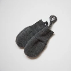SISKIN By Engel Exclusive 100% Organic Merino Wool Fleece Mittens -Slate