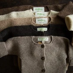 My Alpaca Hand Knit Baby Alpaca Cardigan - Brown