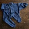 Cosilana Organic Merino Wool Terry Pyjamas - Blue Baby Wool