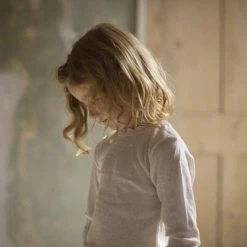 JOHA Merino Wool/silk Long Sleeve Top Natural With Lace