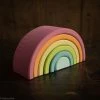 Grimms 6 Piece Wooden Rainbow - Pastel Toys