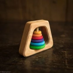 Grimms Rainbow Rattle Pyramid