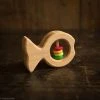 Grimms Wooden Rainbow Rattle Fish
