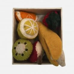 Papoose Toys Felted Wool Mini Fruit Set - Boxed