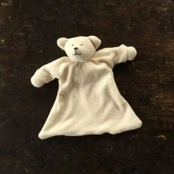 Nanchen Baby Gifts Handmade Organic Cotton/Wool Soft Polar Bear Comforter