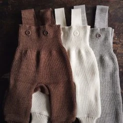 Disana Organic Merino Wool Baby Dungarees - Natural