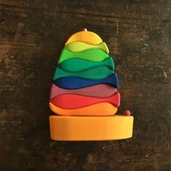 Gluckskafer Natural Wood Fish Stacker Toys