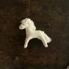 Gluckskafer Handmade Wool Felt Large White Horse Toys
