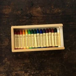 Stockmar Wax Stick Crayons In Wooden Box - Set Of 16 Toys