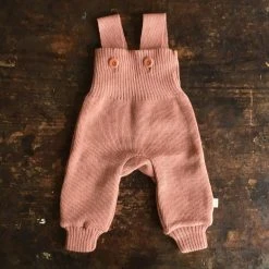 Disana Organic Merino Wool Baby Dungarees - Rose Baby Wool