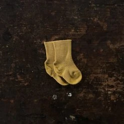 Selana Organic Merino Wool/Cotton Socks - Gold Baby Wool