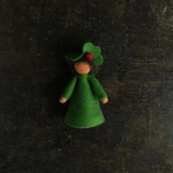 Fairies Handmade Small Wool Flower Fairy - Clover Boy